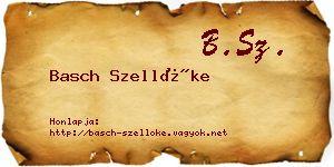 Basch Szellőke névjegykártya
